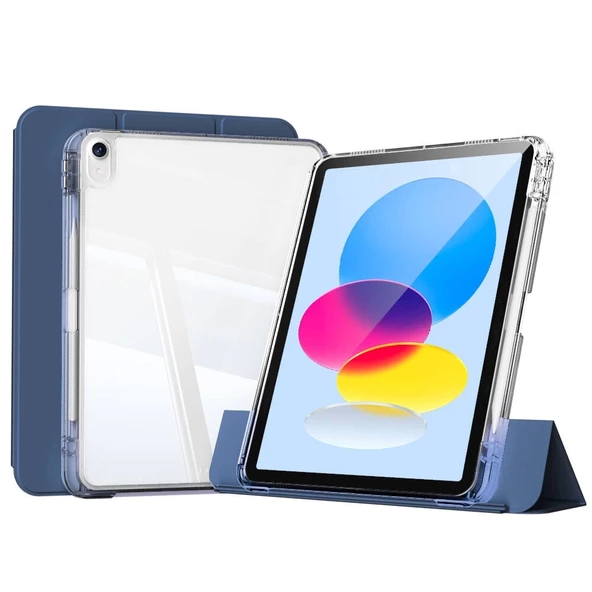 ​iPad 10.9 2022 (10.Nesil) Uyumlu Kılıf Magnetik Ayrılabilen Airbagli Sliding Tablet Kılıfı