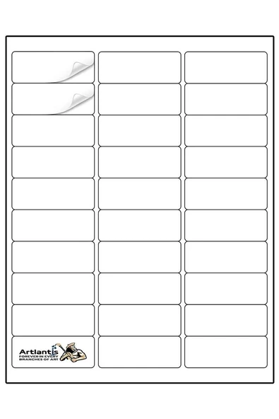 A4 Hazır Etiket 52.5x21.2 mm 10 Sayfa 1 Paket 56 lı Kendinden Yapışkanlı Fotokopi Lazer İnkjet Kağıdı Yazıcılar İçin Uyumlu - 4