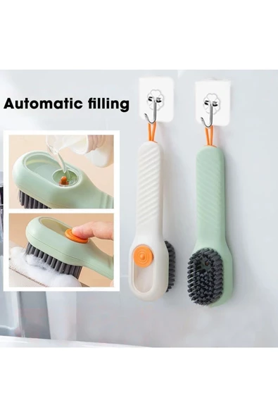 Çok Amaçlı Deterjan Hazneli Pratik El Temizlik Fırçası  Ayakkabı Bot Temizleme Yıkama Fırçası - 2