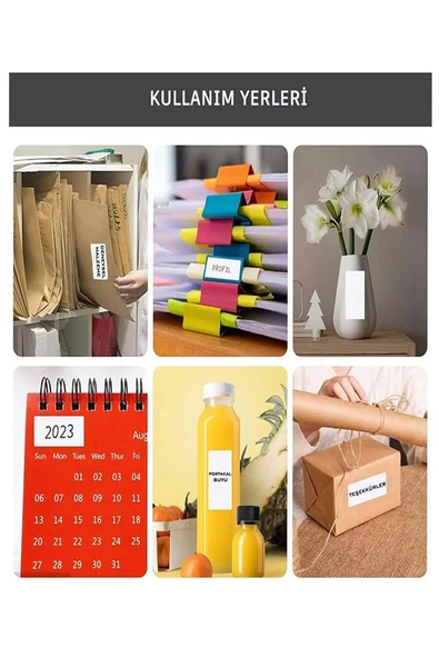 A4 Hazır Etiket 52.5x21.2 mm 10 Sayfa 1 Paket 56 lı Kendinden Yapışkanlı Fotokopi Lazer İnkjet Kağıdı Yazıcılar İçin Uyumlu - 6