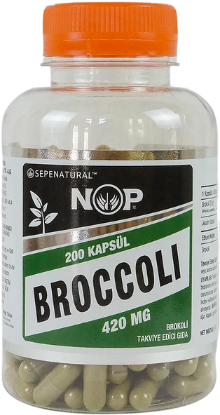NOP Brokoli Takviye Edici Gıda 200 Kapsül Broccoli