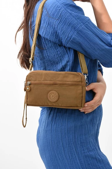 Klinkır Kumaş Mini Çapraz Askılı Kadın Çanta 571 Collection Yağmur Geçirmez El Çantası 20*10 Cm - 8