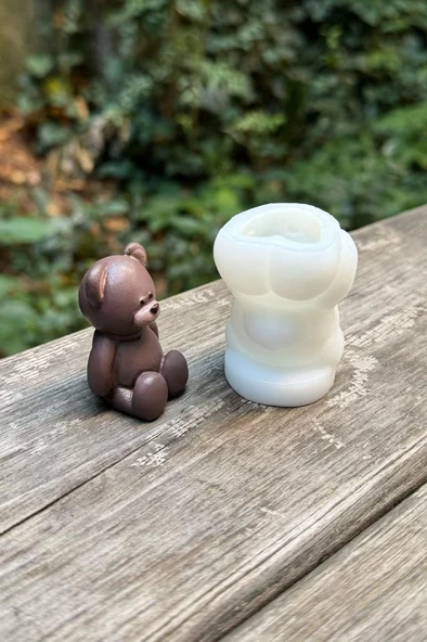 Mini Ayıcık Silikon Mum Kalıbı - 5