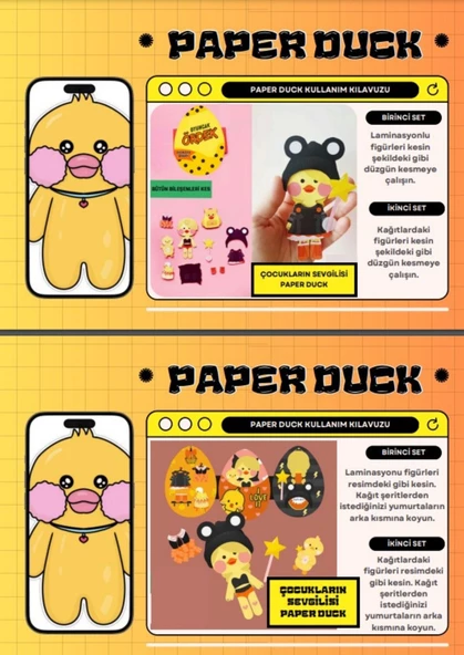 Cırt Cırtlı ve KES-YAPIŞTIR Paper DUCK  Aktivite Seti - 3