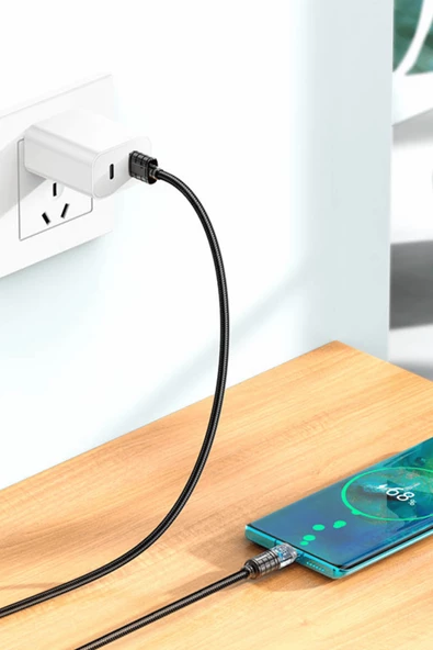 Hoco U122 1.2M Lantern USB to Type-C Şarj Data Kablosu - 3