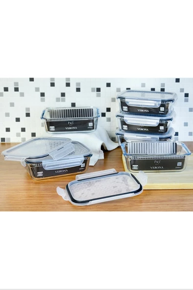 Paçi Verona 1040 Ml. Cam Saklama Kabı 1 Adet Royaleks-PAÇİ401138 - Resim 4