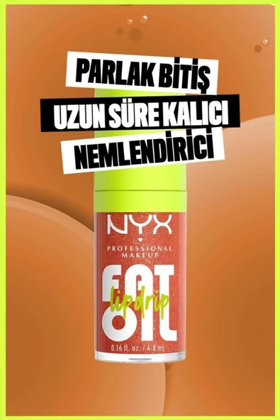 NYX Professional Makeup Fat Oil Lip Drip Parlatıcı Dudak Yağı - Follow Back - 3