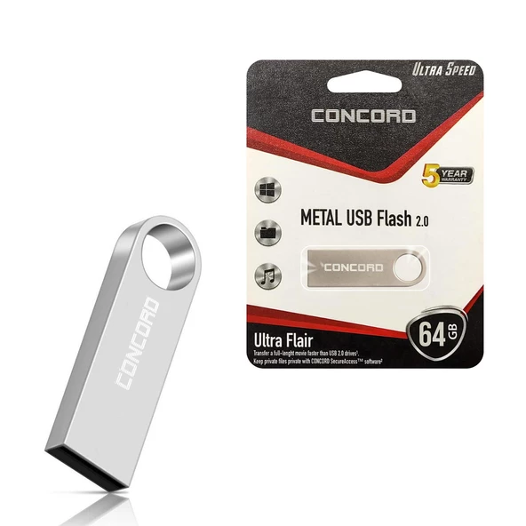 CONCORD C-U64 Usb Flash Bellek Metal Ultra Flair 64GB