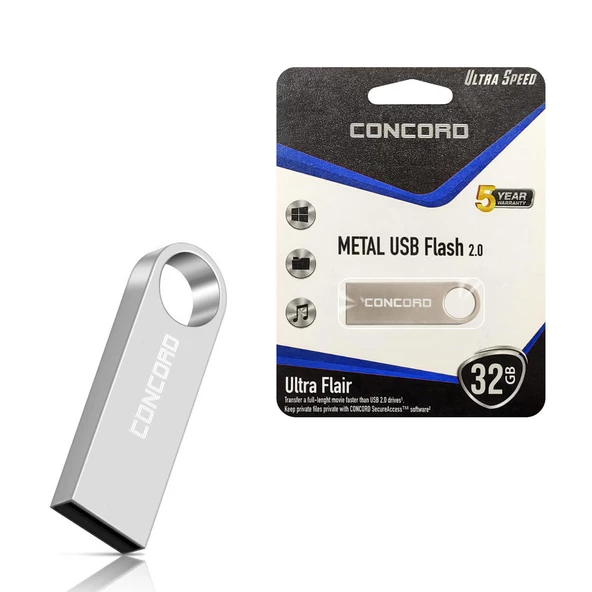 CONCORD C-U32 Usb Flash Bellek Metal Ultra Flair 32GB