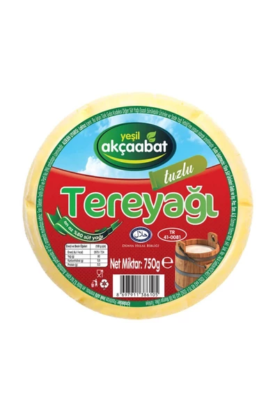 Yeşil Akçaabat Trabzon Tereyağı Tuzlu 750 gr