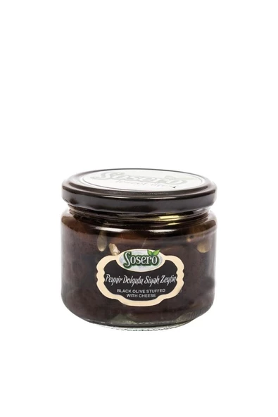 Sosero Peynir Dolgulu Siyah Zeytin 300 gr