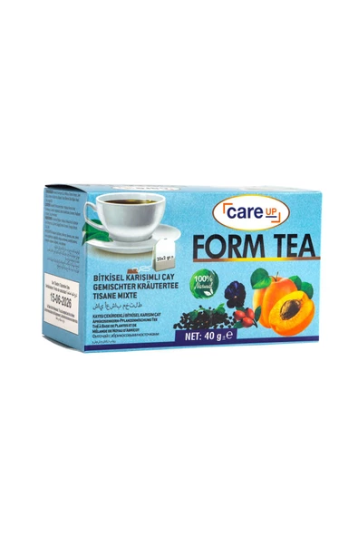 careup Form Tea Kayısılı Bitkisel Karışım Süzme Poşet Çay 20'li