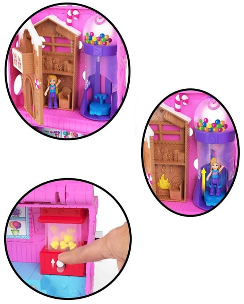 Polly Pocket Pollyville Şeker Dükkanı Oyun Seti HNB03 - 3