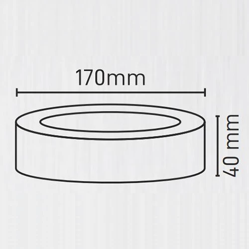 Maxled 12W Yuvarlak Sıva Üstü Led Panel 3000K Günışığı - 3