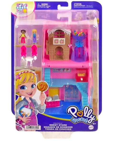 Polly Pocket Pollyville Şeker Dükkanı Oyun Seti HNB03