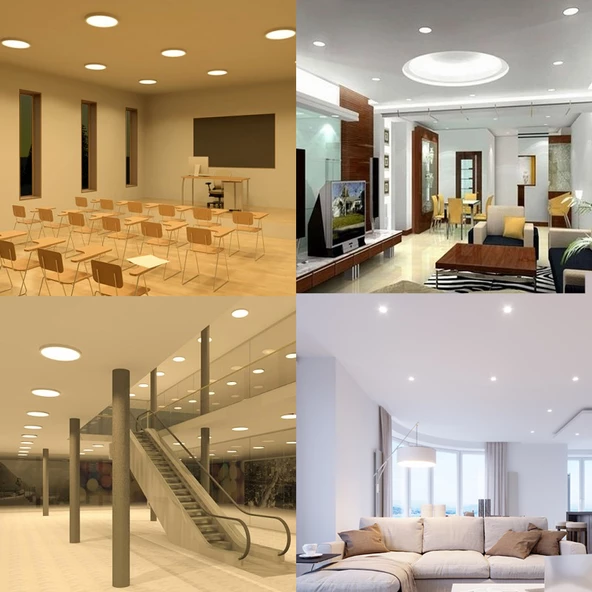 Maxled 36W Yuvarlak Sıva Altı Ayarlanabilir Geçmeli Backlight Led Panel 6500K Beyaz - 4