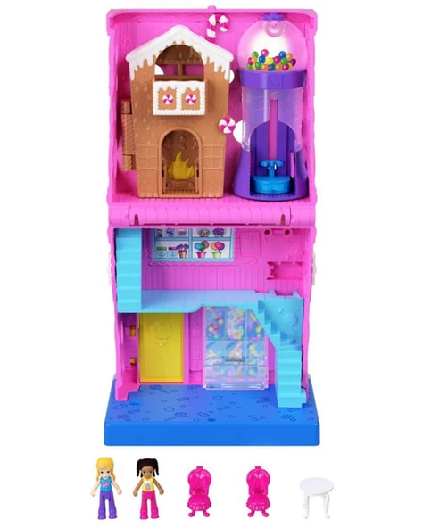 Polly Pocket Pollyville Şeker Dükkanı Oyun Seti HNB03 - 2