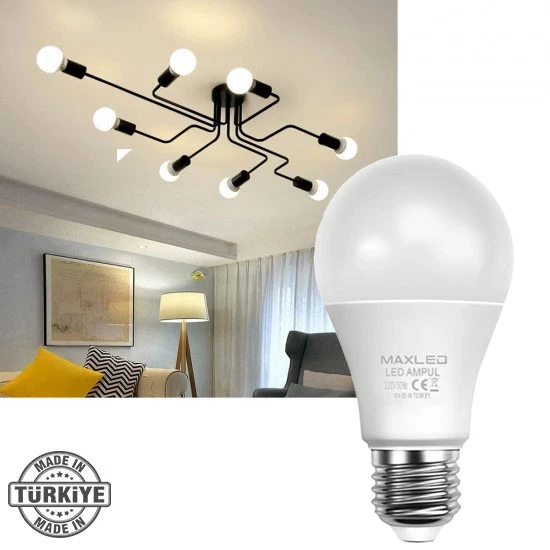 Maxled 9W Led Ampul 3000K Günışığı E27 - 3