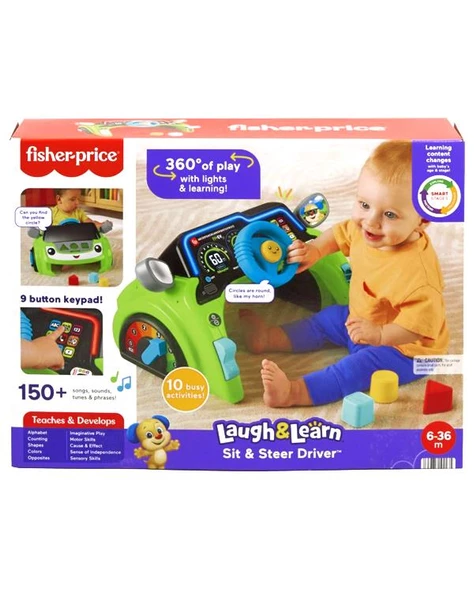 Fisher Price Sesli ve Işıklı Eğlen ve Öğren İlk Arabam HYR91