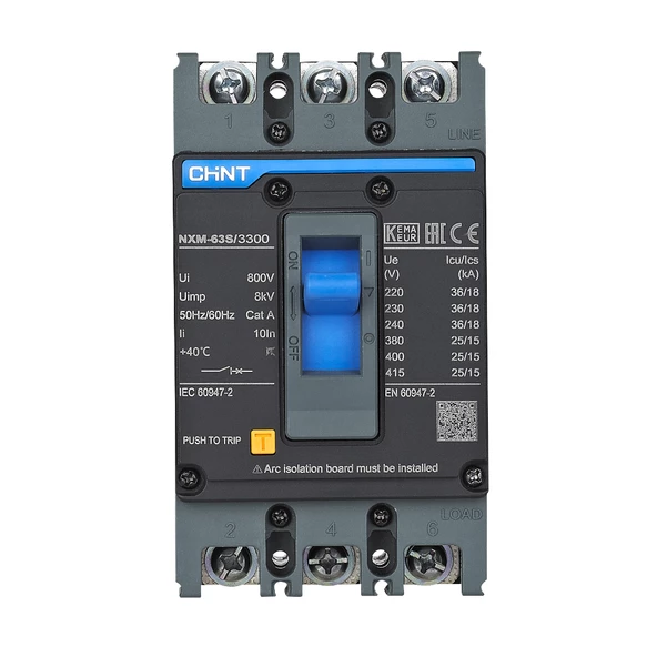 Chint NXM-63S/3300 3x32A 25kA Termik Manyetik Sabit Kompakt Şalter 205886 - 2