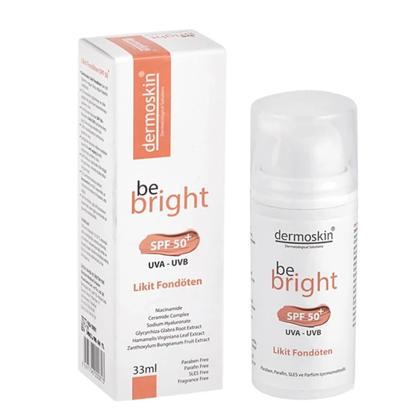 Dermoskin Be Bright Spf50+ Likit Fondöten 33 Ml - Medium