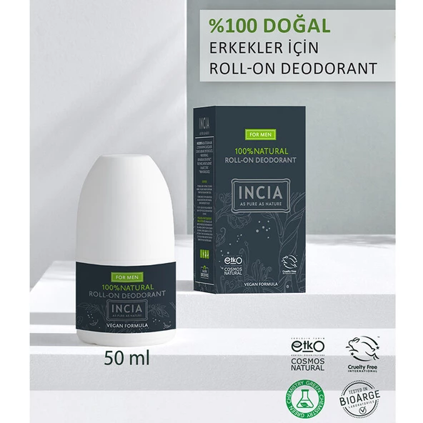INCIA Doğal Roll-On Deodorant (Erkekler İçin) 50 ml - 5