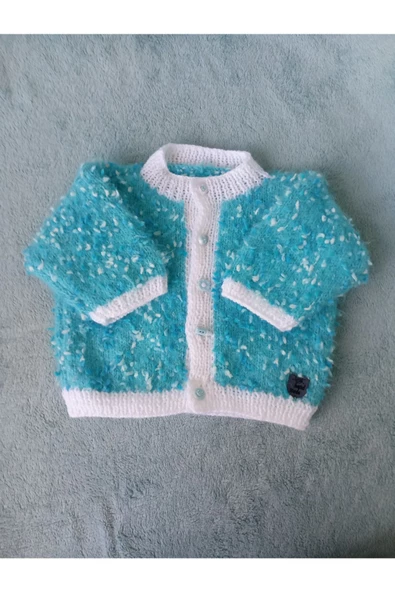 MAM Handmade Çocuk Hırka Mavi Yumoş - 2