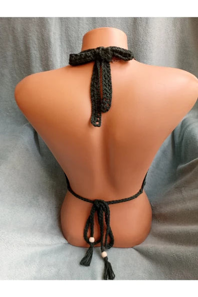 MAM Vip Handmade Nefti Yeşil Crop Top Büstiyer - 3