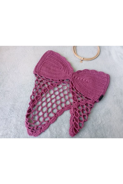 MAM Vip Handmade Bordo Crop Top Büstiyer - 7