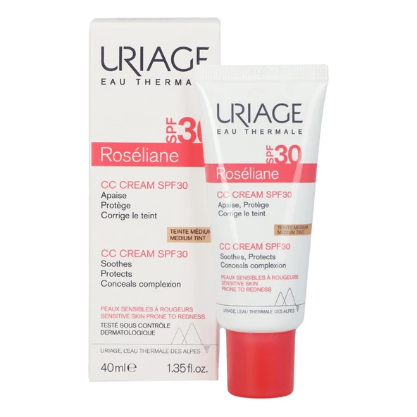 Uriage Roseliane SPF30 40 ml Kızarıklık Eğilimi Olan Hassas Ciltler İçin CC Krem