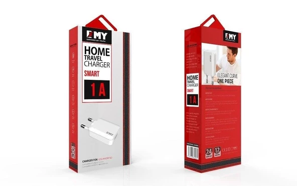 Emy My-223 Android Şarj Aleti USB Çıkışlı Samsung Galaxy S3/4/5/6/7, LG G3/4, Sony Xperia Serisi uyumlu - 3