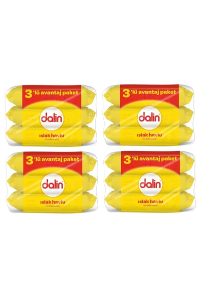 Dalin Islak Temizleme Mendili 56lı(3 LÜ PAKET) X 4 Adet