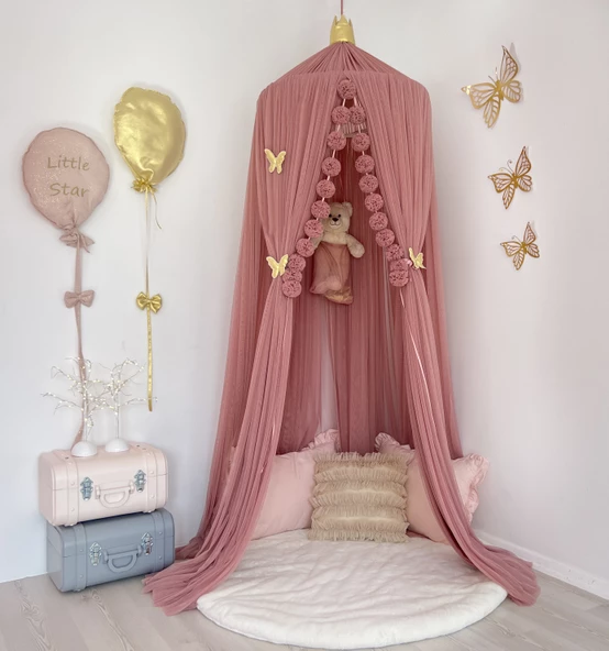 Pamuka Tül Cibinlik Deluxe  Dusty Rose