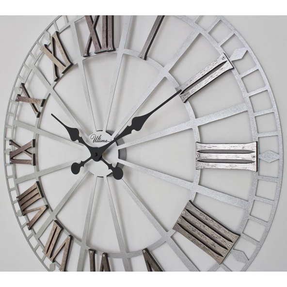 Regal 2686 S2B Ultıma Ferforje 64Cm Gümüş İskelet Orta Boy Roma Rakamlı Duvar Saati - 2