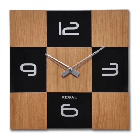 Regal 29081 EB Masif Ahsap/cam Kasa Duvar Saati ürün görseli 1