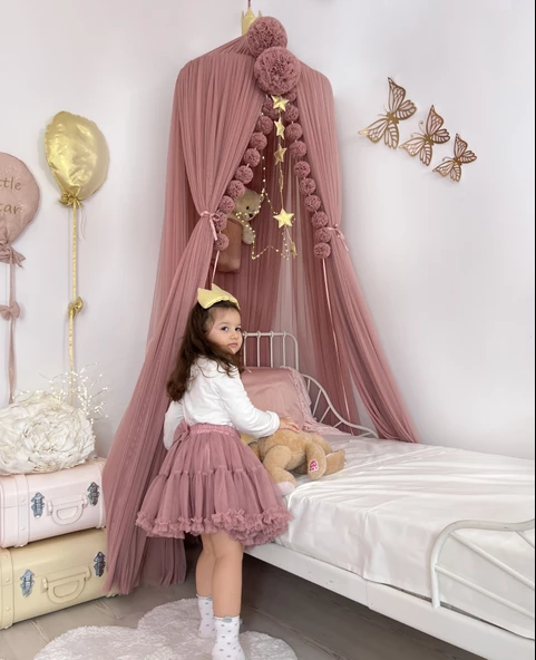 Pamuka Tül Cibinlik Deluxe  Dusty Rose - 2