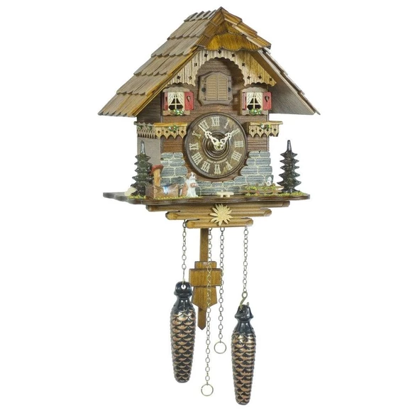 Regal  GQ 431 Guguklu 25 Cm. Masif Ahşap Çatılı Pilli Saat ürün görseli 1