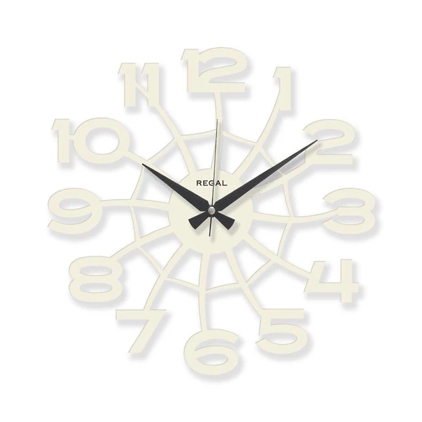 Regal 1158 W Lazer Kesim Örümcek Ağı Beyaz Duvar Saati ürün görseli 1