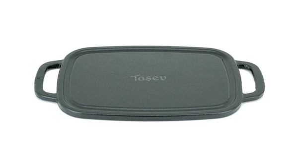 Taşev T1798 Caste Döküm Çift taraflı Grill Izgara Mat Siyah - 2