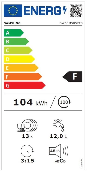 Samsung DW60M5052FS/TR Bulaşık Makinesi 5 Programlı - Resim 2