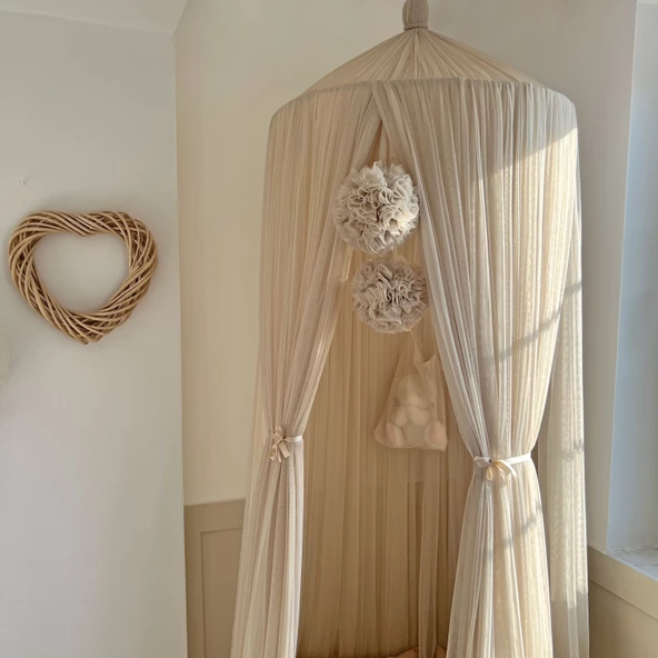 Pamuka Tül Cibinlik Deluxe Beige - 4