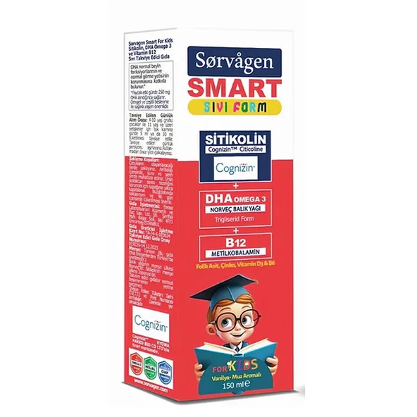 Sorvagen Smart Sıvı Form Stikolin Takviye Edici Gıda 150 ml