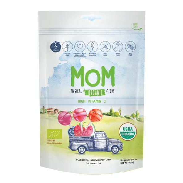 Mom Magical Organic Moods C Vitamin Lollipop 10 adet