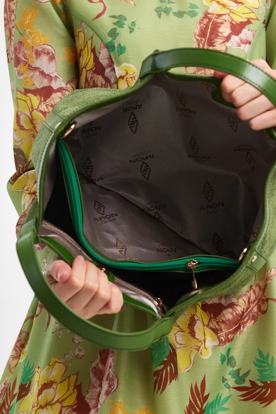 Noche Bag - Havana Model Kumaş Detaylı Kadın El Çantası - 10