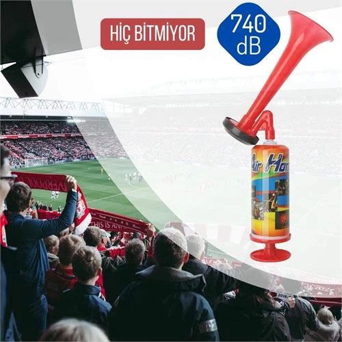 Renkmix 4 Adet Futbol Tekne Kamp Yüksek Desibel El Kornası  Toptan Paket