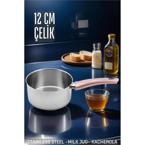 Renkmix Teigen çelik Kaçerola 12 Cm Paslanmaz