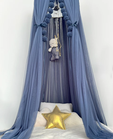 Pamuka Tül Cibinlik Deluxe Glaucous Blue - 4