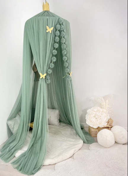 Pamuka Tül Cibinlik Deluxe Sage Green - 4