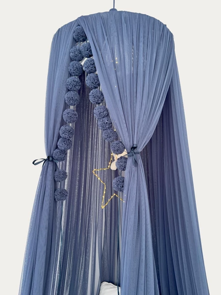 Pamuka Tül Cibinlik Deluxe Glaucous Blue - 5