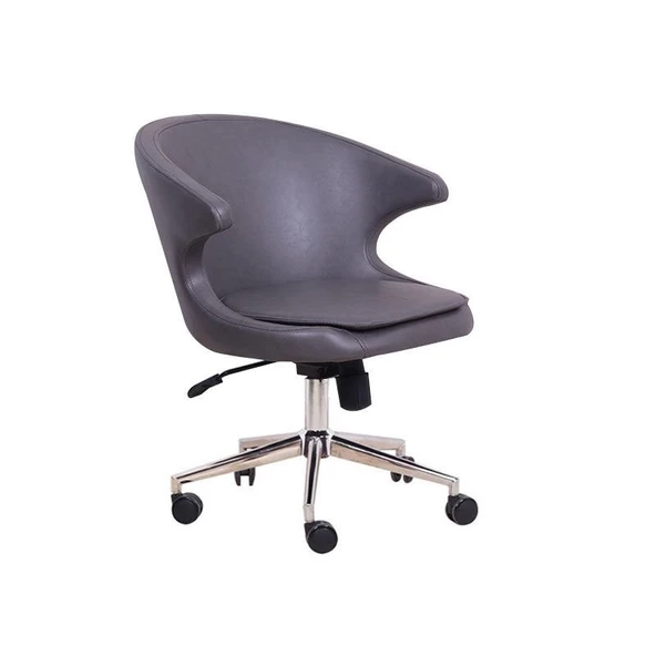 Koket Gri Deri Çalışma Koltuğu - 2